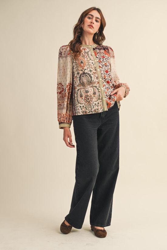 MTP4382-MOCHA CREAM FLORAL